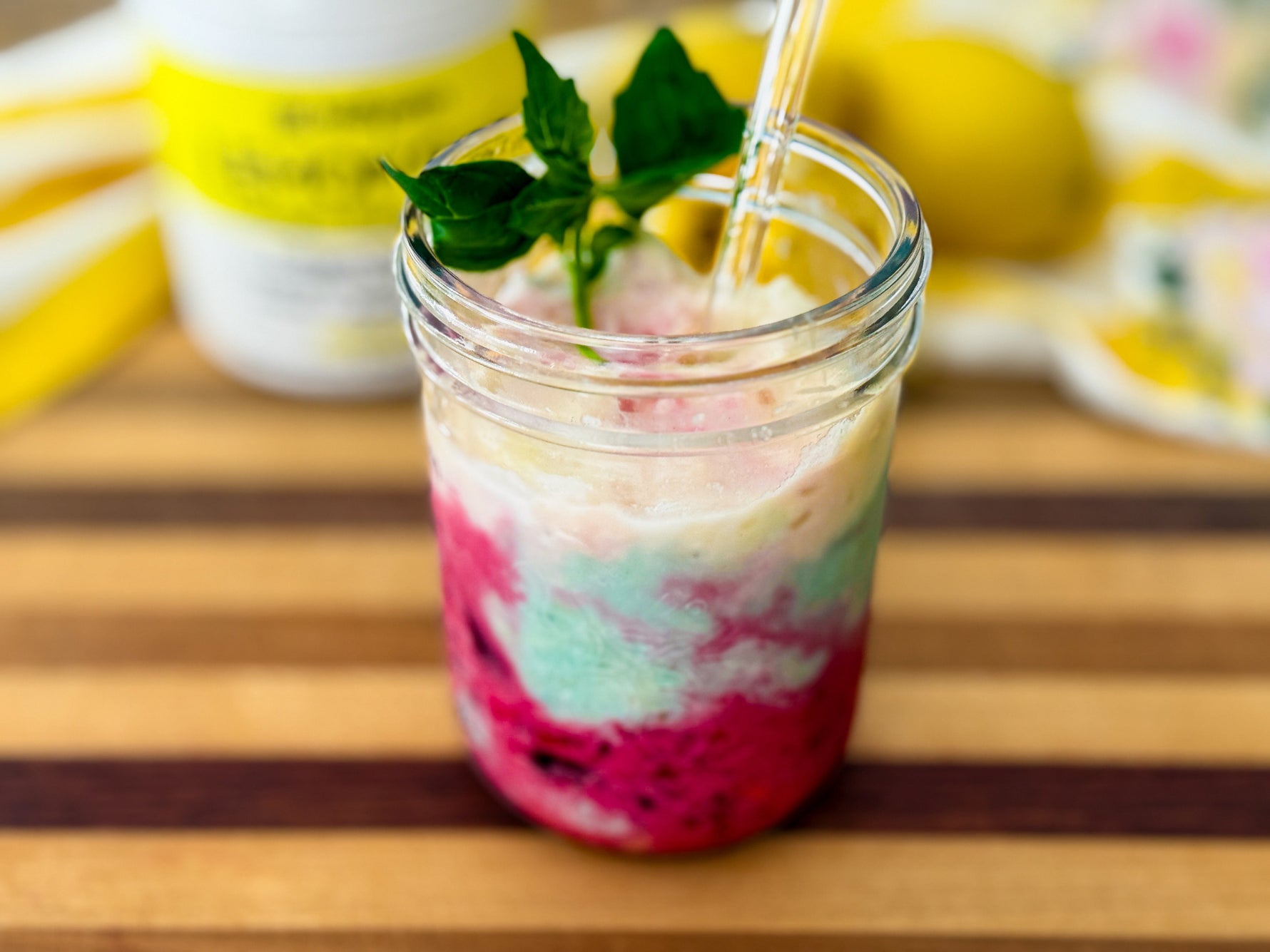 Patriotic Cherry Lemon Sorbet