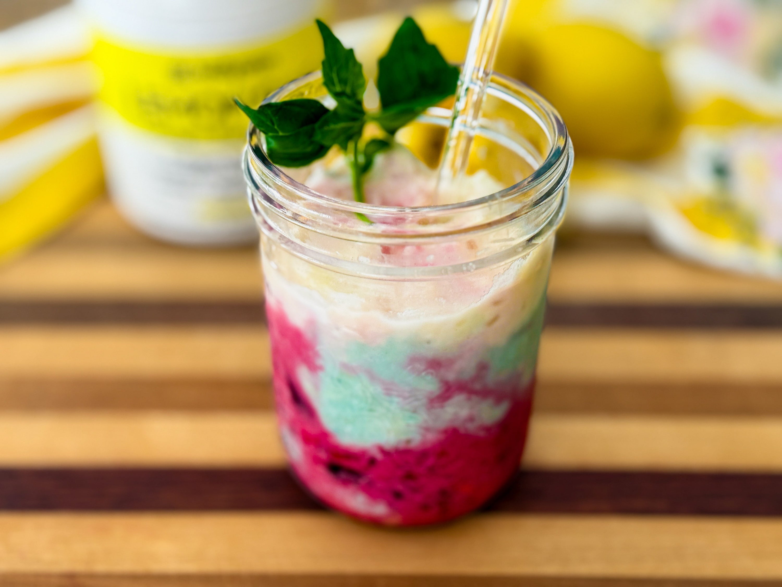 Patriotic Cherry Lemon Sorbet