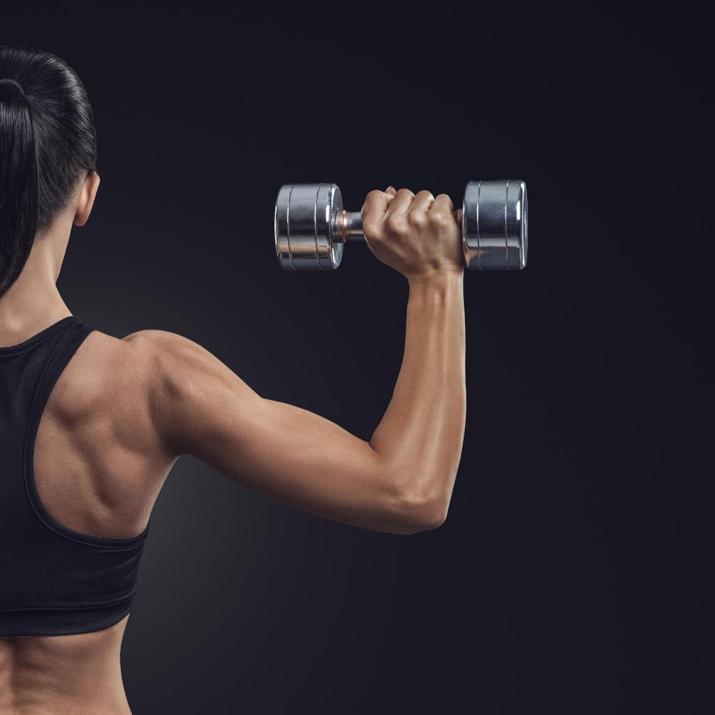 Woman lifting weights