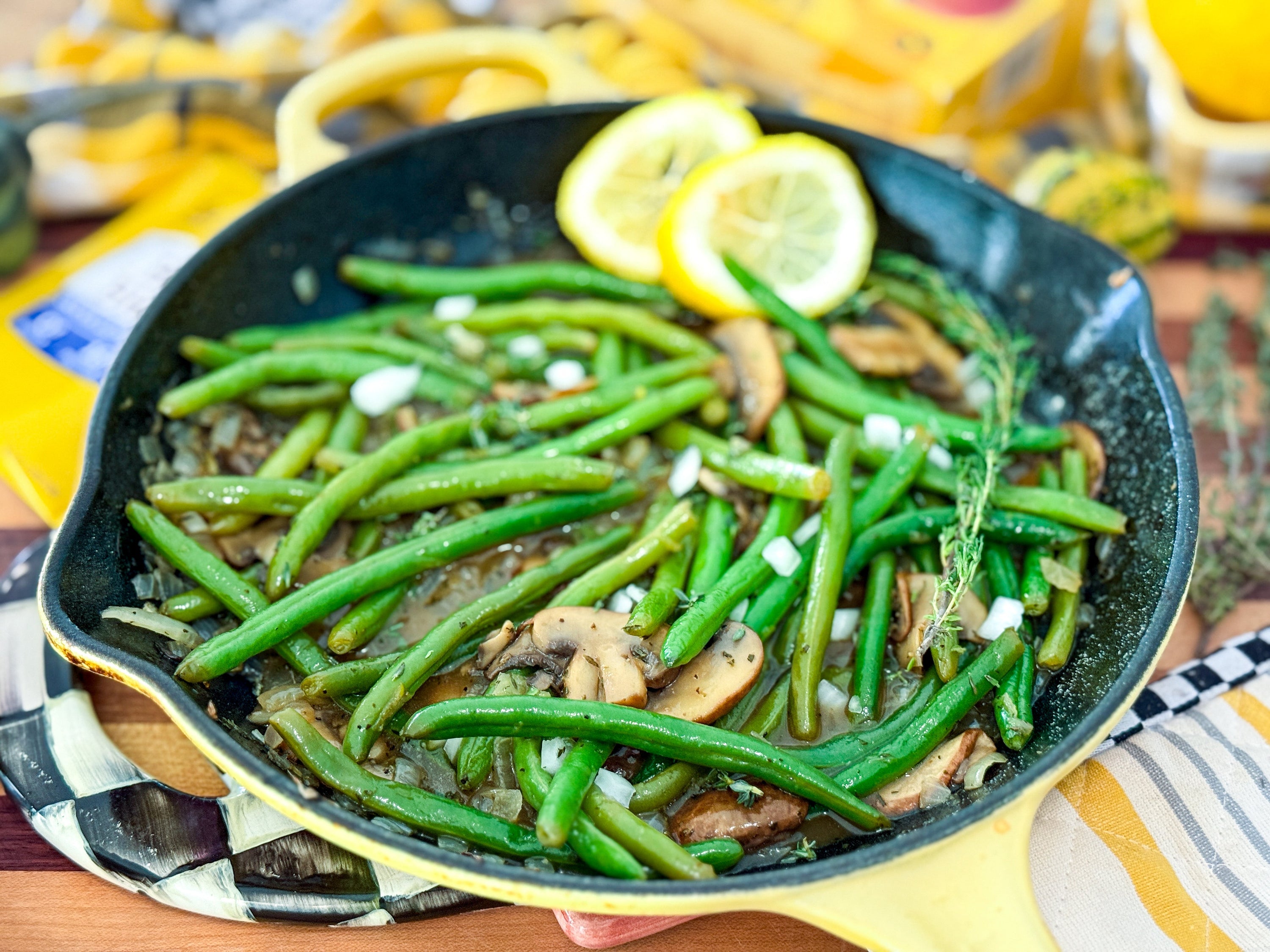 Zesty Greek Lemon Green Beans