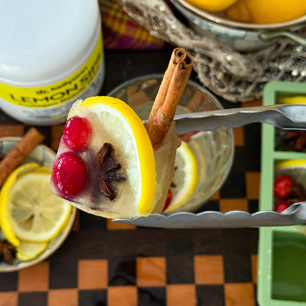 Merry & Bright Lemon Sips Mocktail Ice Cubes