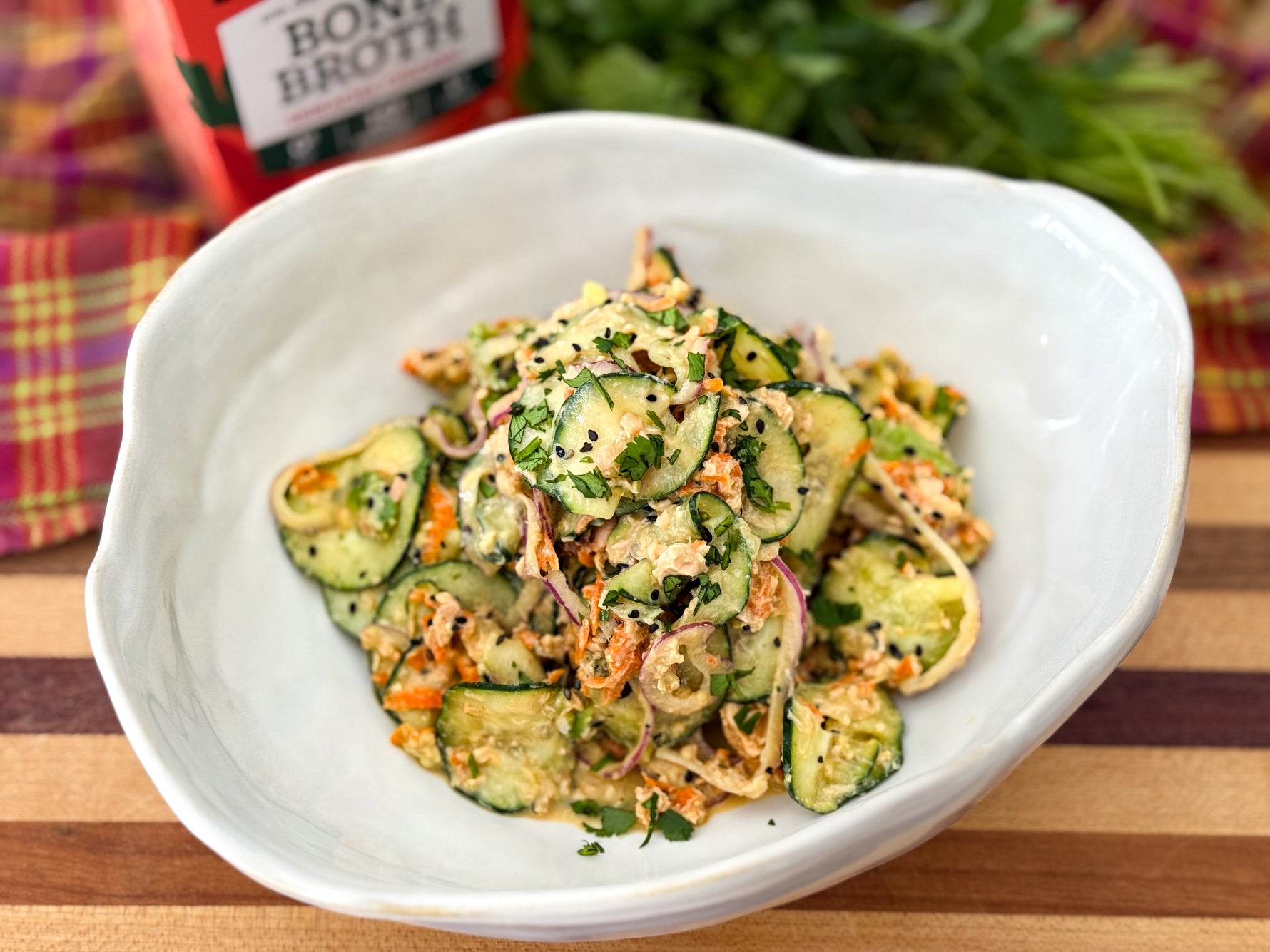 Spicy Salmon Cucumber Salad