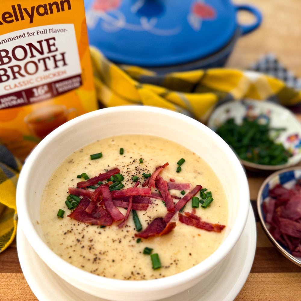 Sheet-Pan Loaded Baked Potato Soup