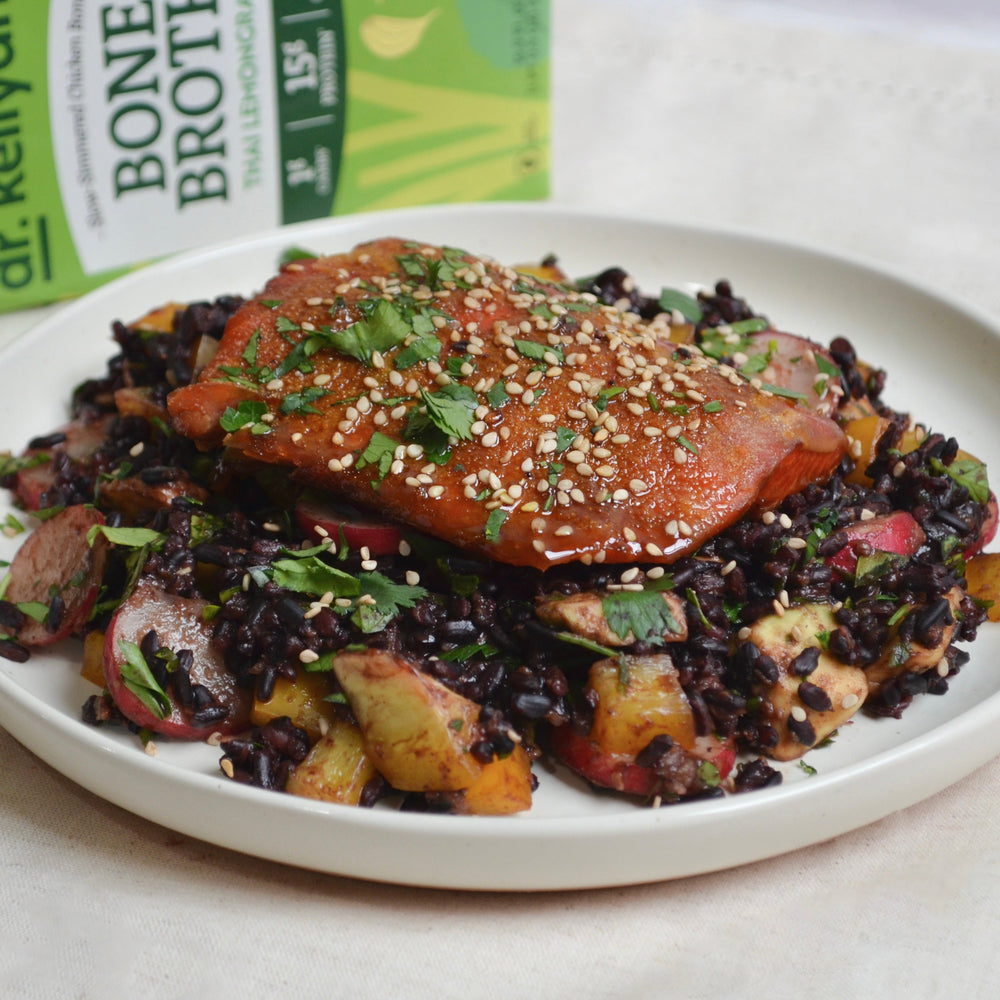 Bone Broth Black Rice Power Bowl