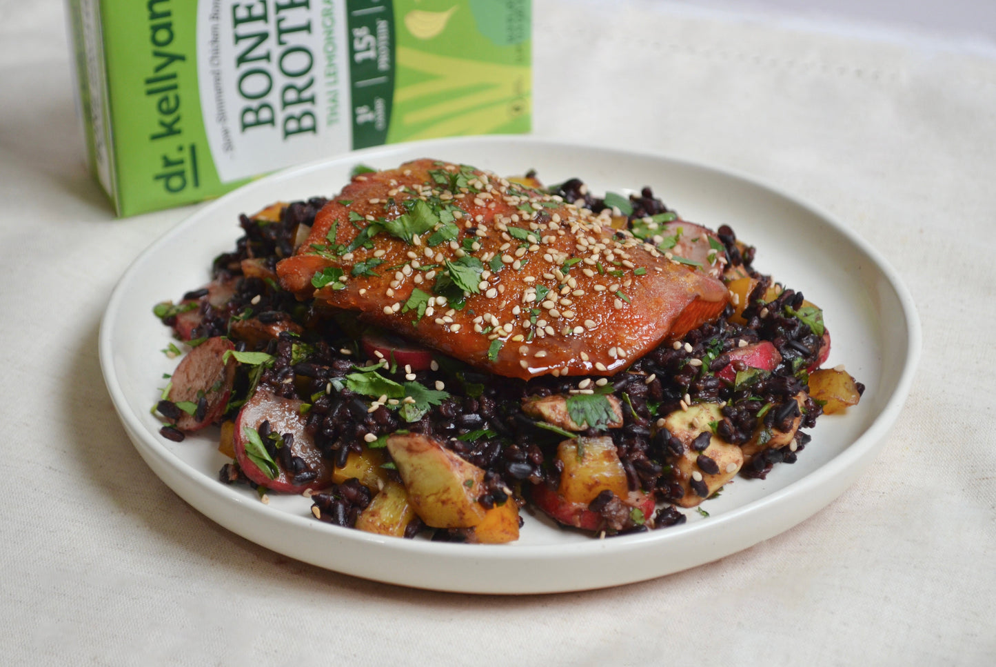 Bone Broth Black Rice Power Bowl