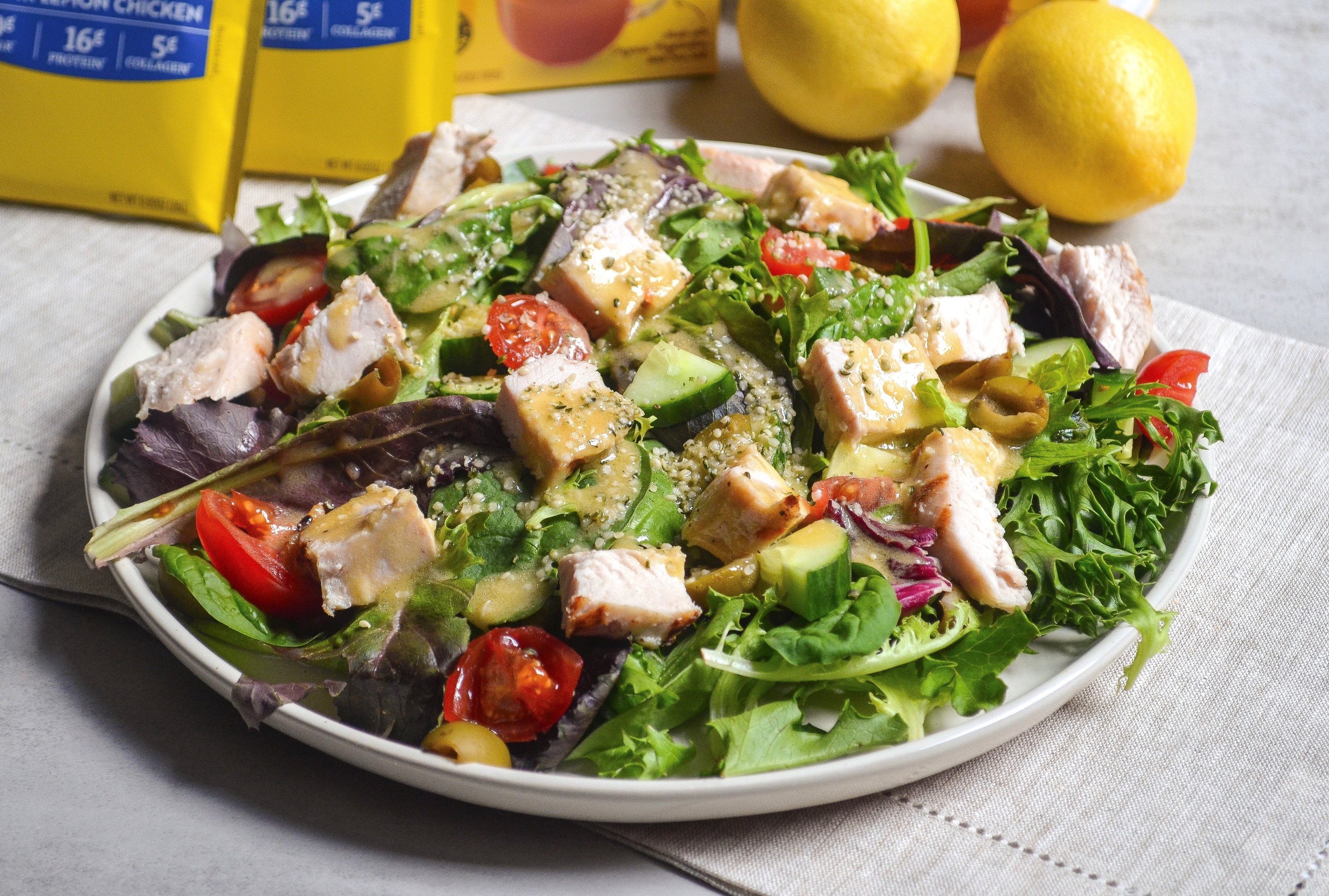 Greek Lemon Chicken Bone Broth Salad Dressing Dr. Kellyann Greek Lemon Chicken Bone Broth Salad Dressing Dr. Kellyann