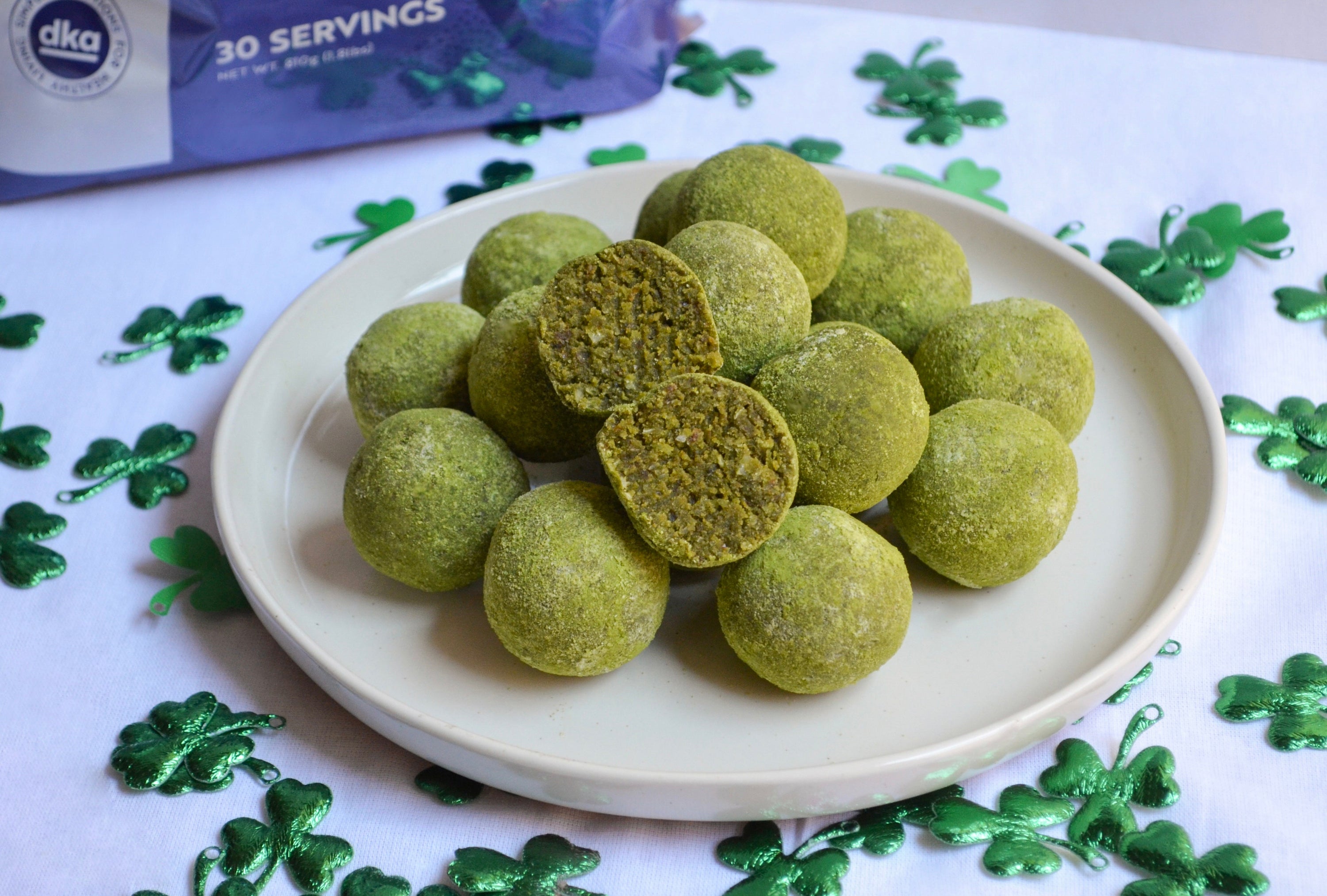 Matcha Coconut Protein Bites