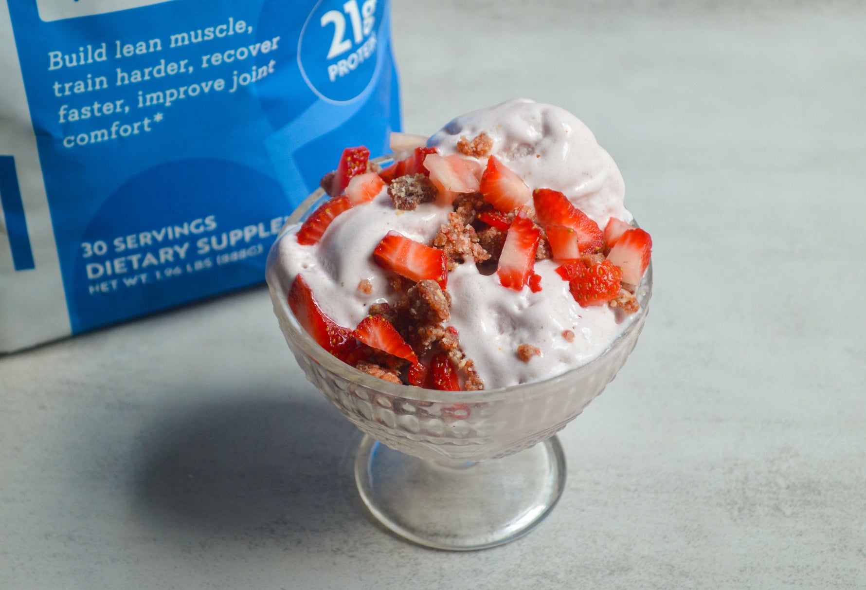 Strawberry Shortcake Protein Ice Cream