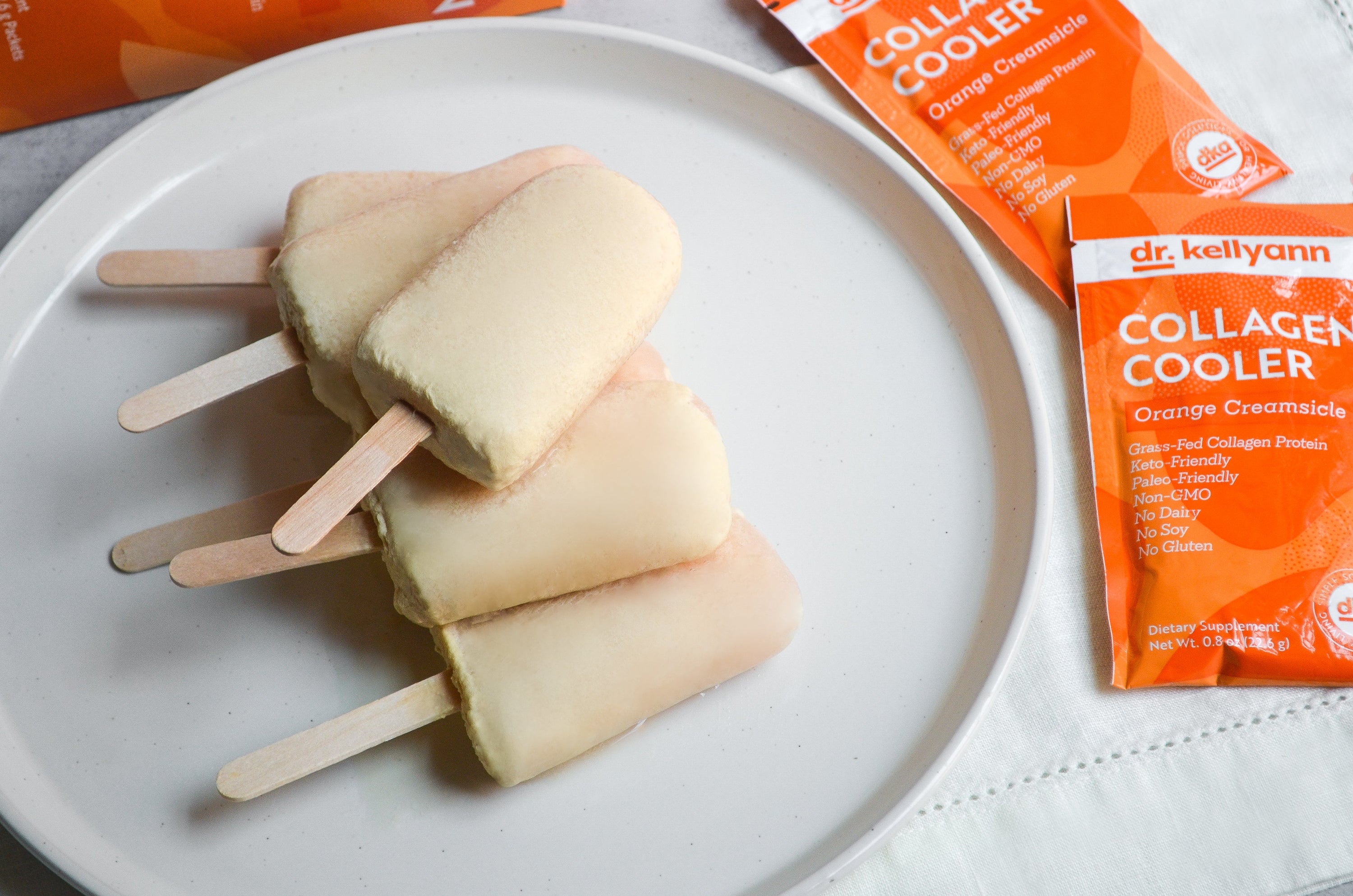 Orange Creamsicle Popsicles