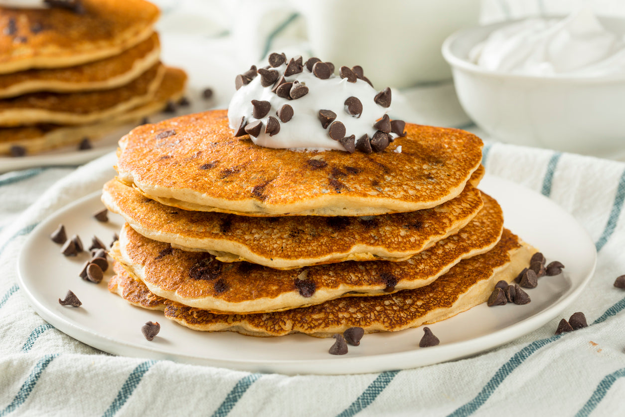Paleo Chocolate Chip Pancakes
