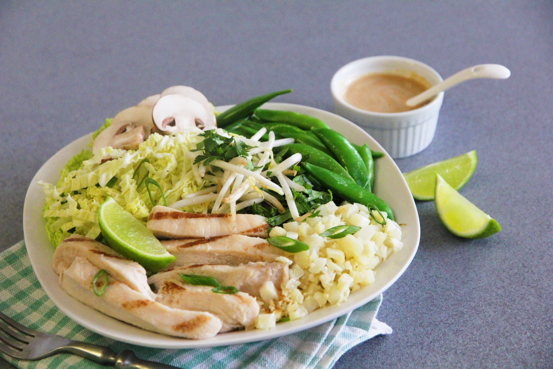 Crunchy Power Bowl with Tahini Lime Dressing