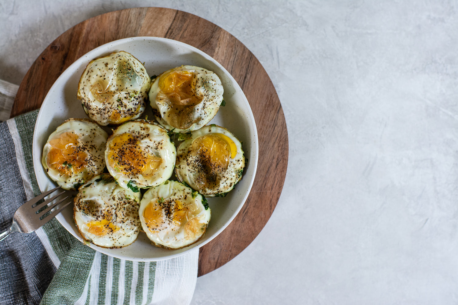 Baked Egg Cup with Spinach Recipe