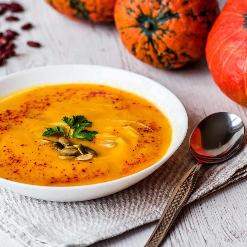 Creamy Pumpkin Soup With Indian Spices