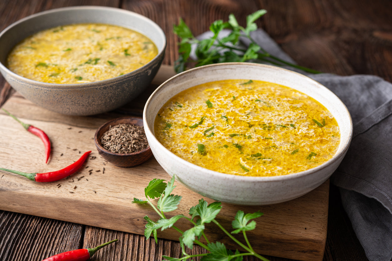 Bone broth egg drop soup