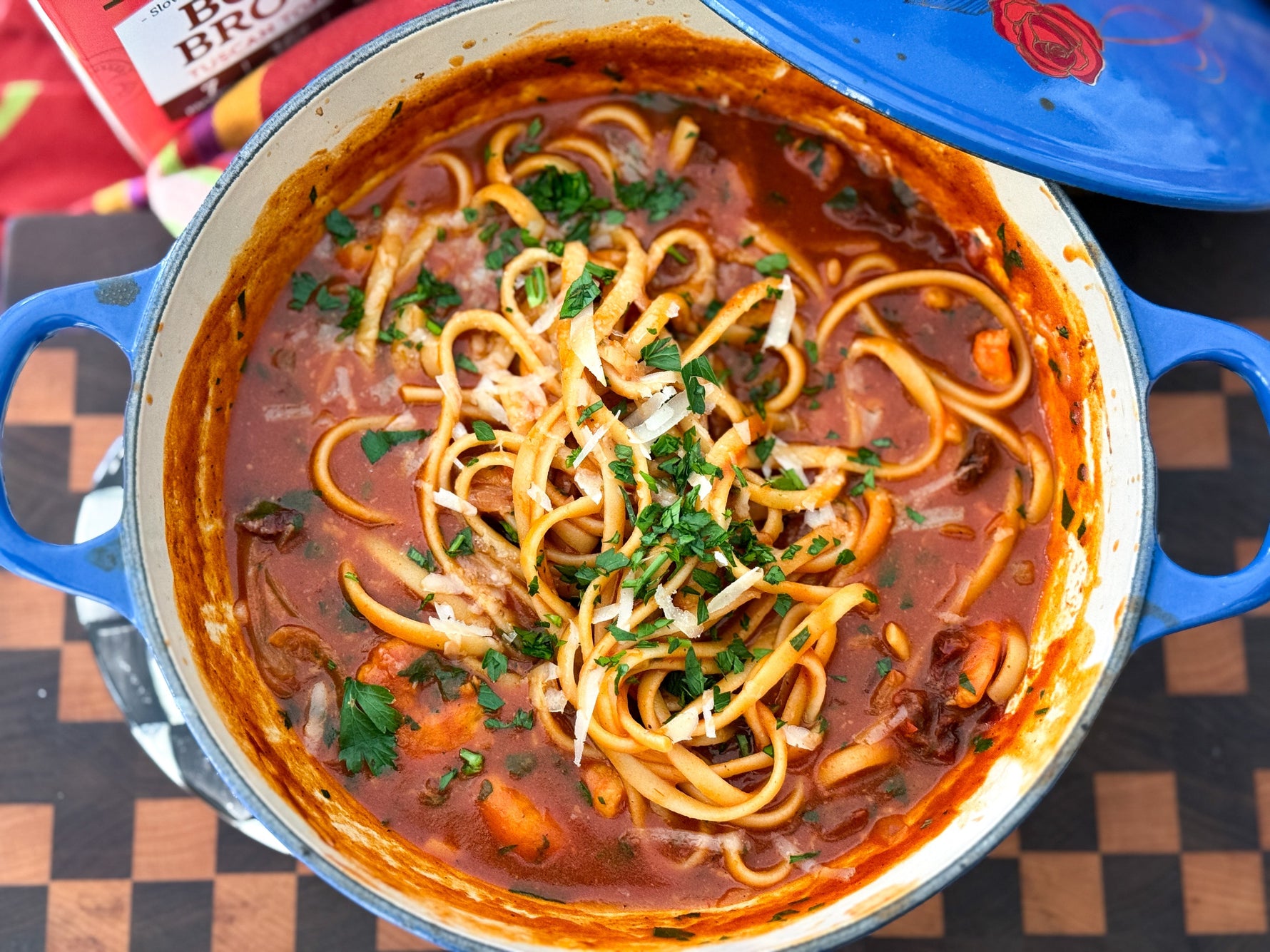 Tuscan Tomato Shrimp Skillet