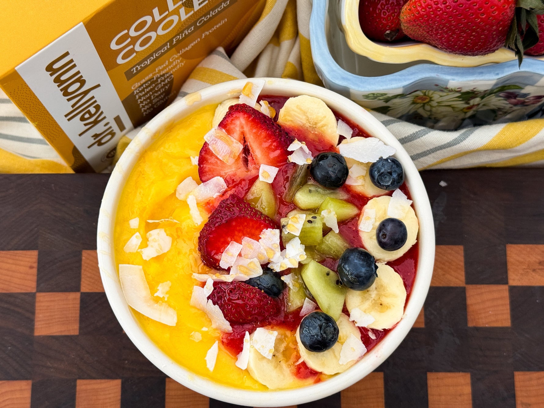 Glow-Boosting Miami Vice Smoothie Bowl