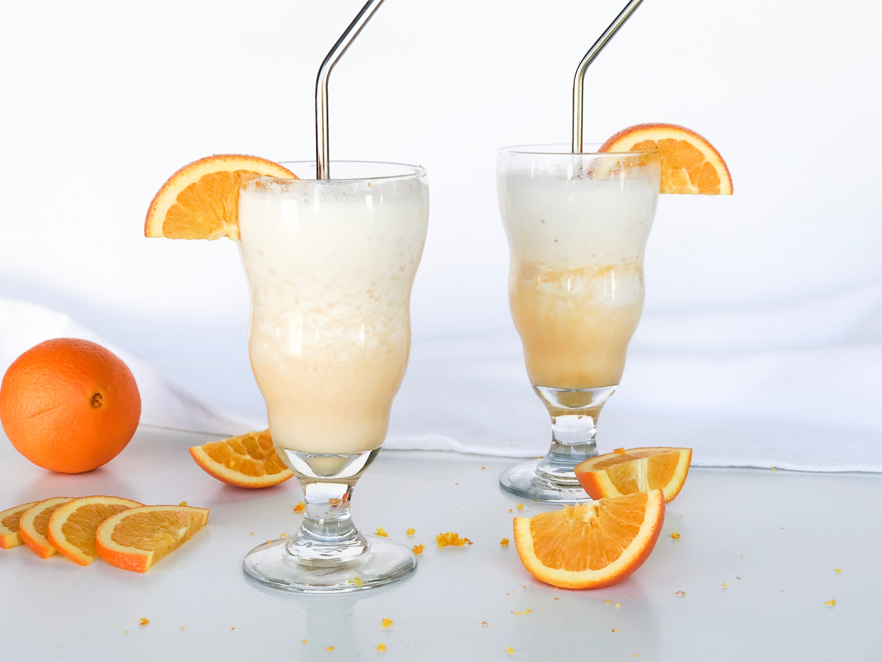Two orange creamsicle shakes