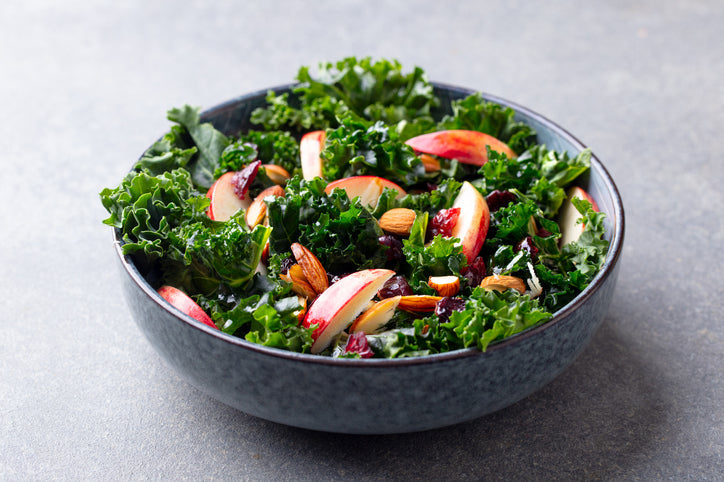 Kale Apple Cherry Cashew Salad