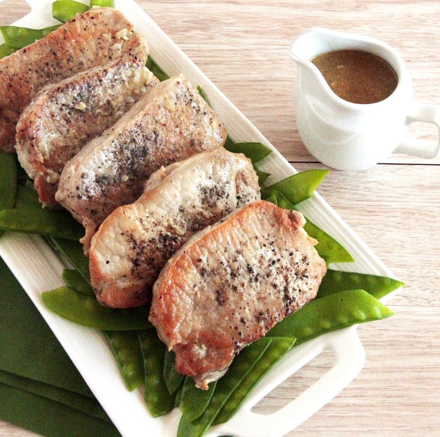 Pork Chops in Creamy Garlic Sauce