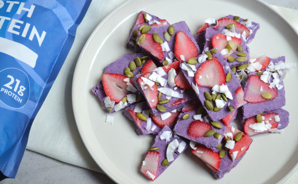 High Protein Frozen Yogurt Bark