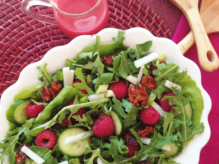 Springtime Salad with Raspberry Vinaigrette
