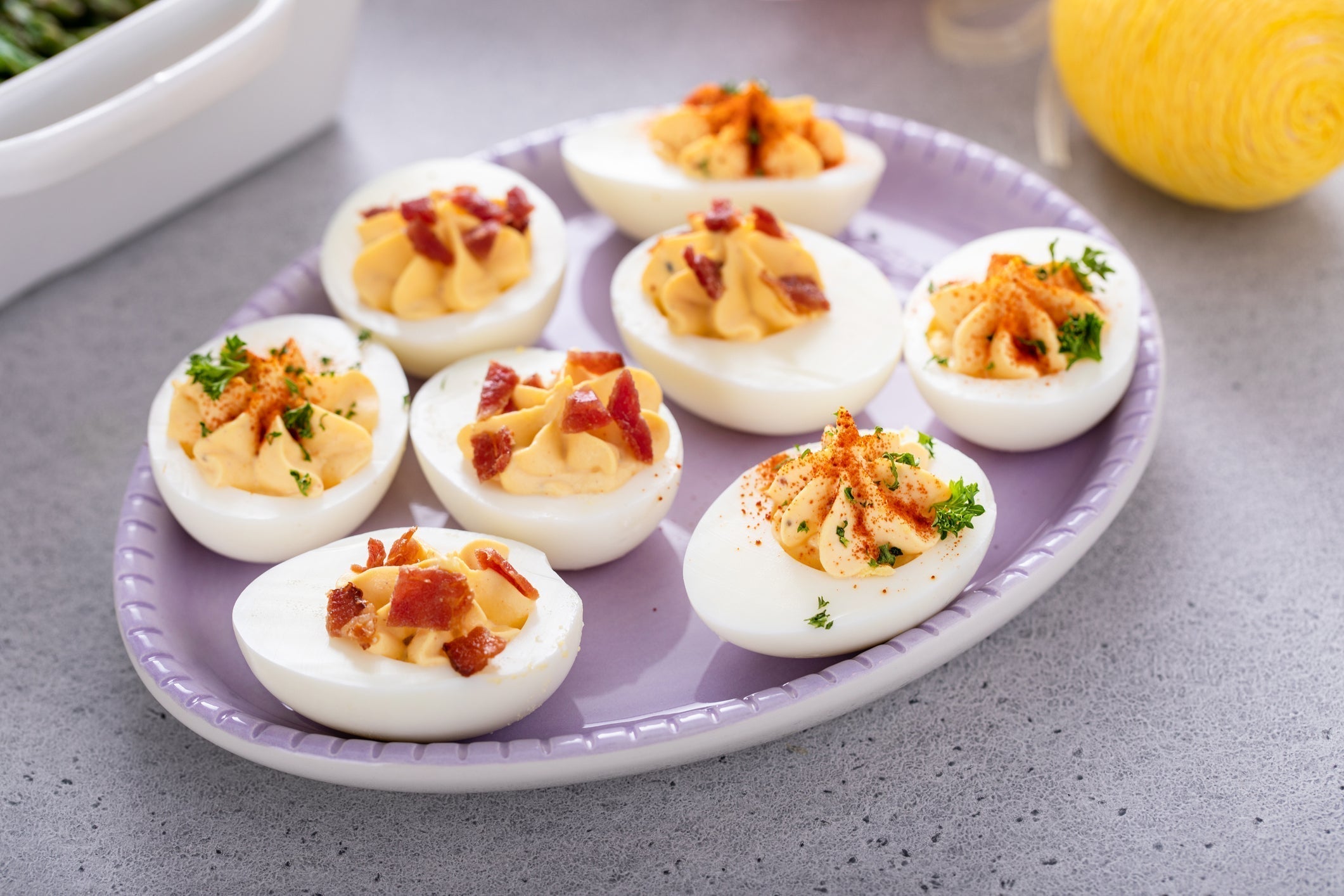 Sriracha Bone Broth Deviled Eggs