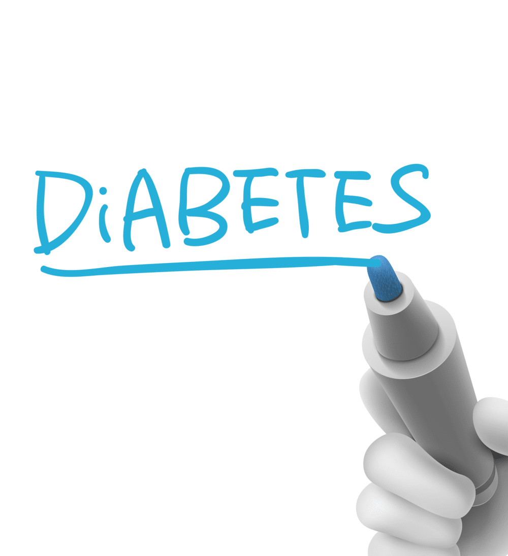 Diabetes writing in markers
