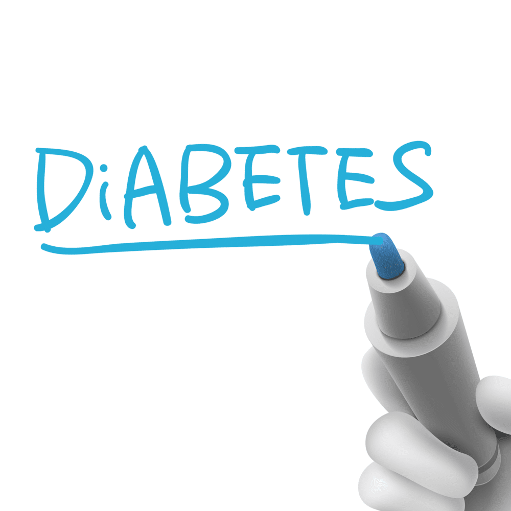 Diabetes writing in markers