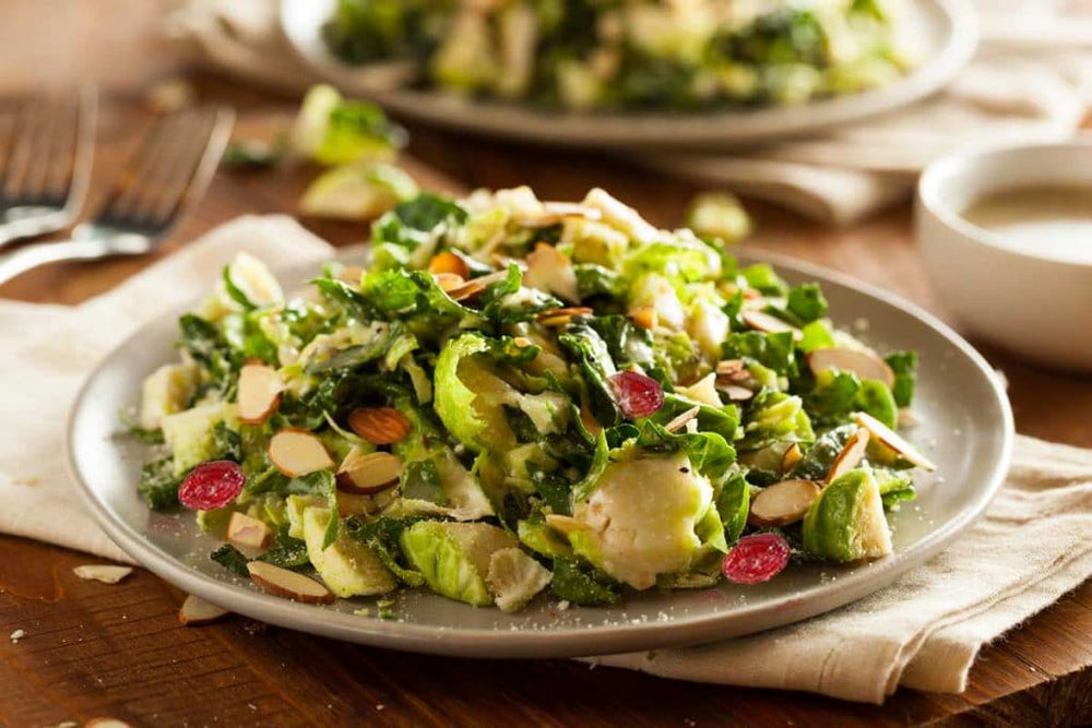 Brussel sprouts with cranberries and almonds