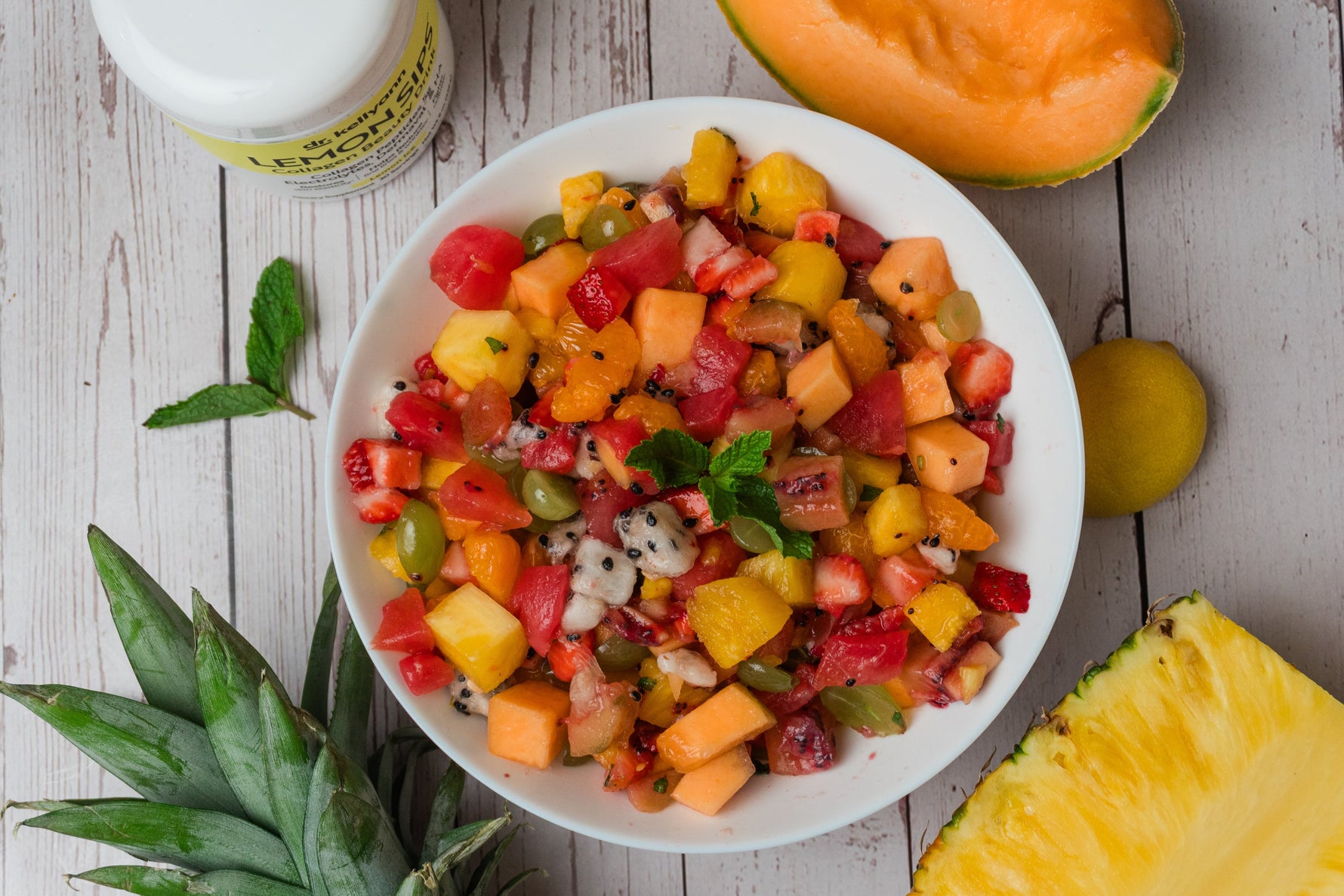 Summer Fruit Salad with Lemon Honey Glaze
