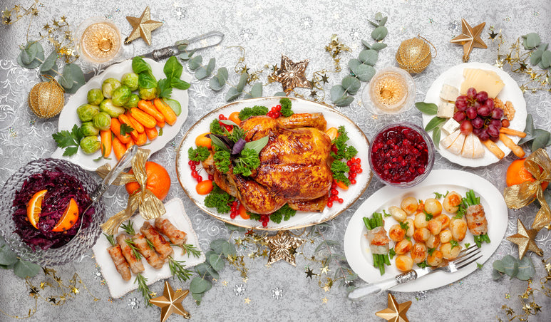 Holiday spread of food