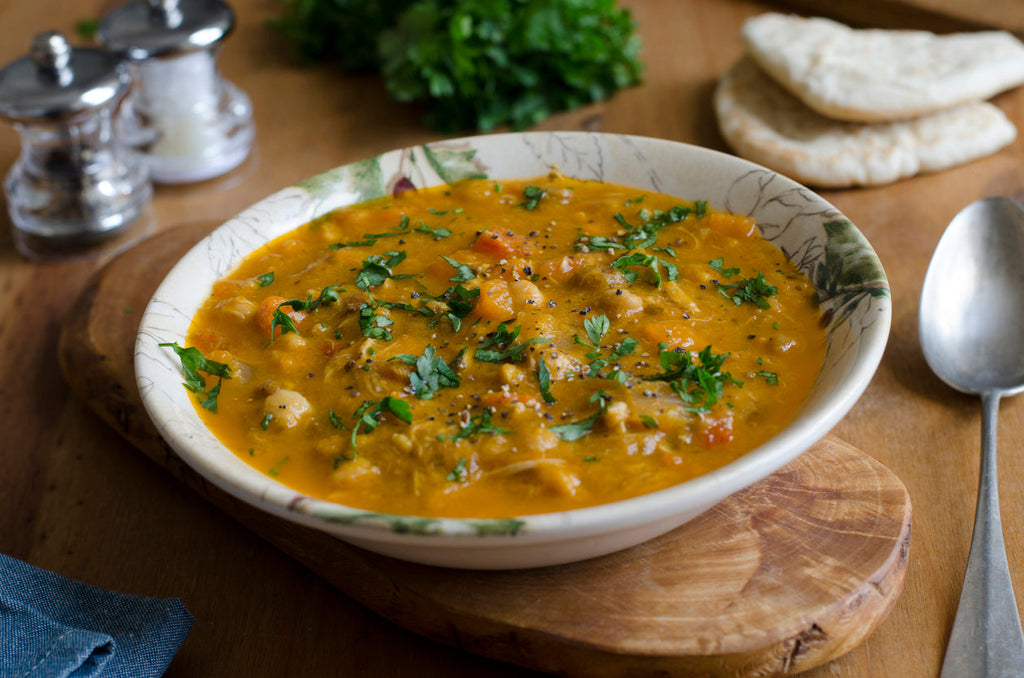 Golden Chicken and Chickpea Soup