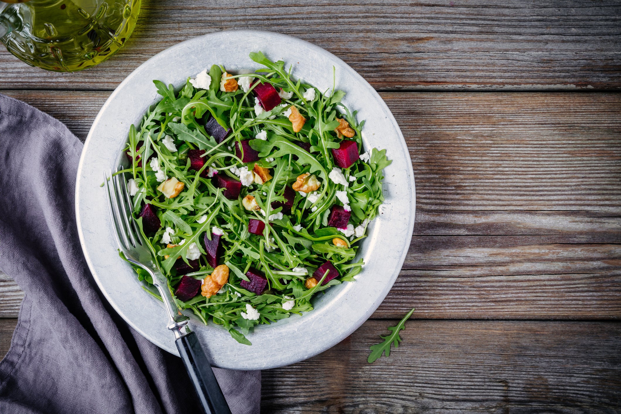 Arugula Salad with Pomegranate Vinaigrette