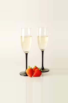 Two champagne glasses