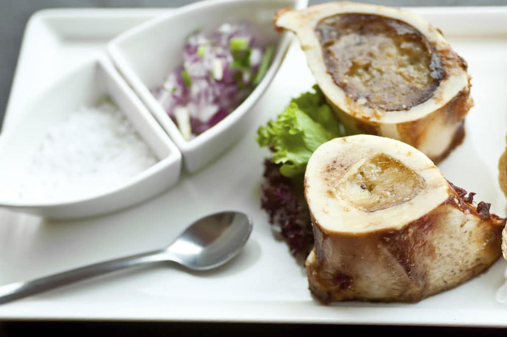 Bone marrow with garnish