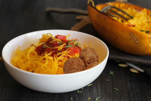 Spaghetti Squash and Meatballs