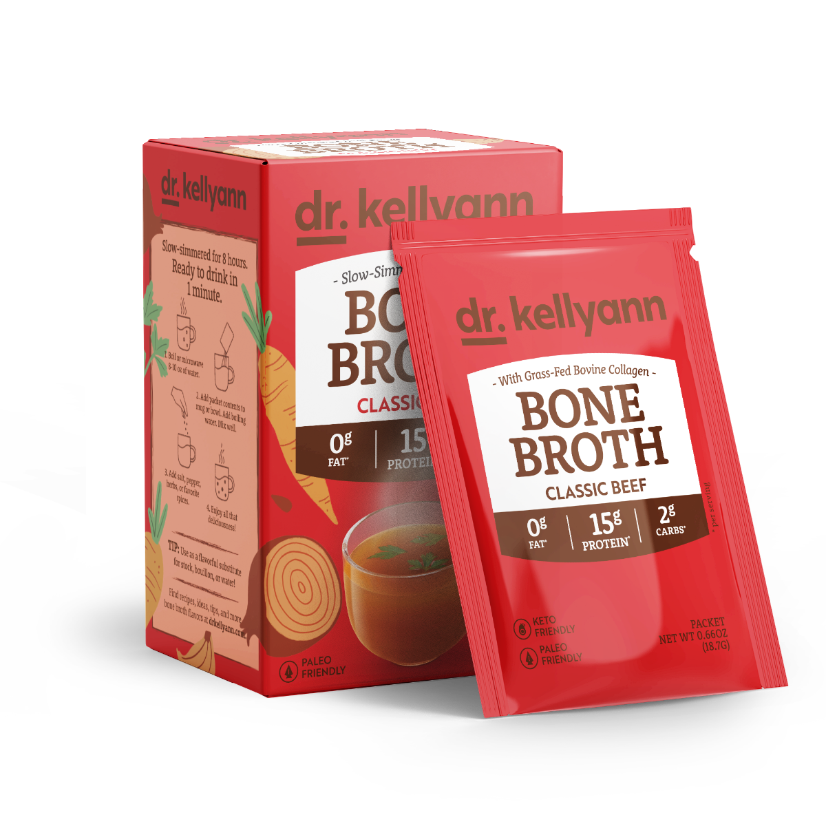 Classic Beef Bone Broth | Dr. Kellyann's Bone Broth | Collagen Protein