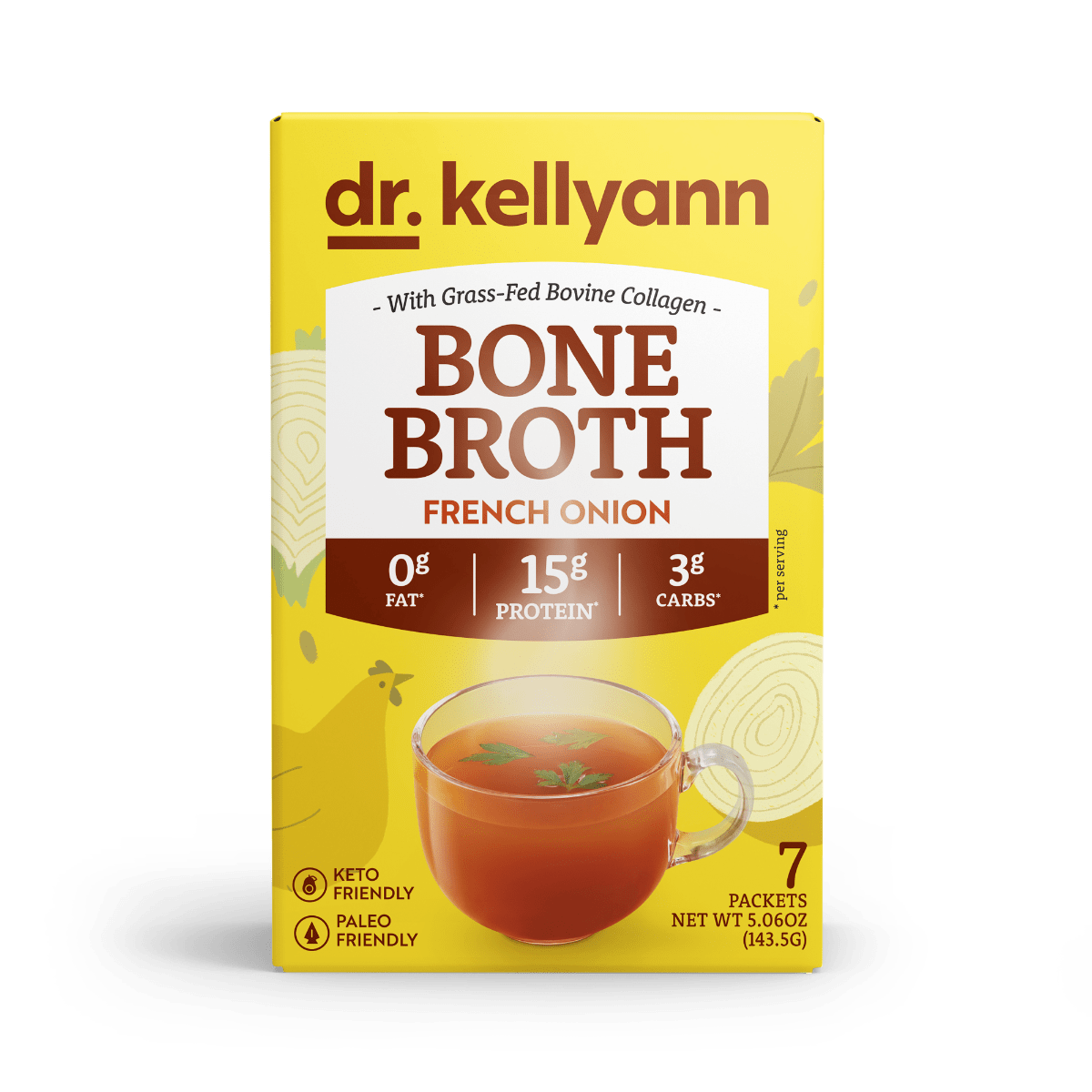 • Dr. Kellyann's French Onion Bone Broth: A Savory Elixir For Health And Wellness