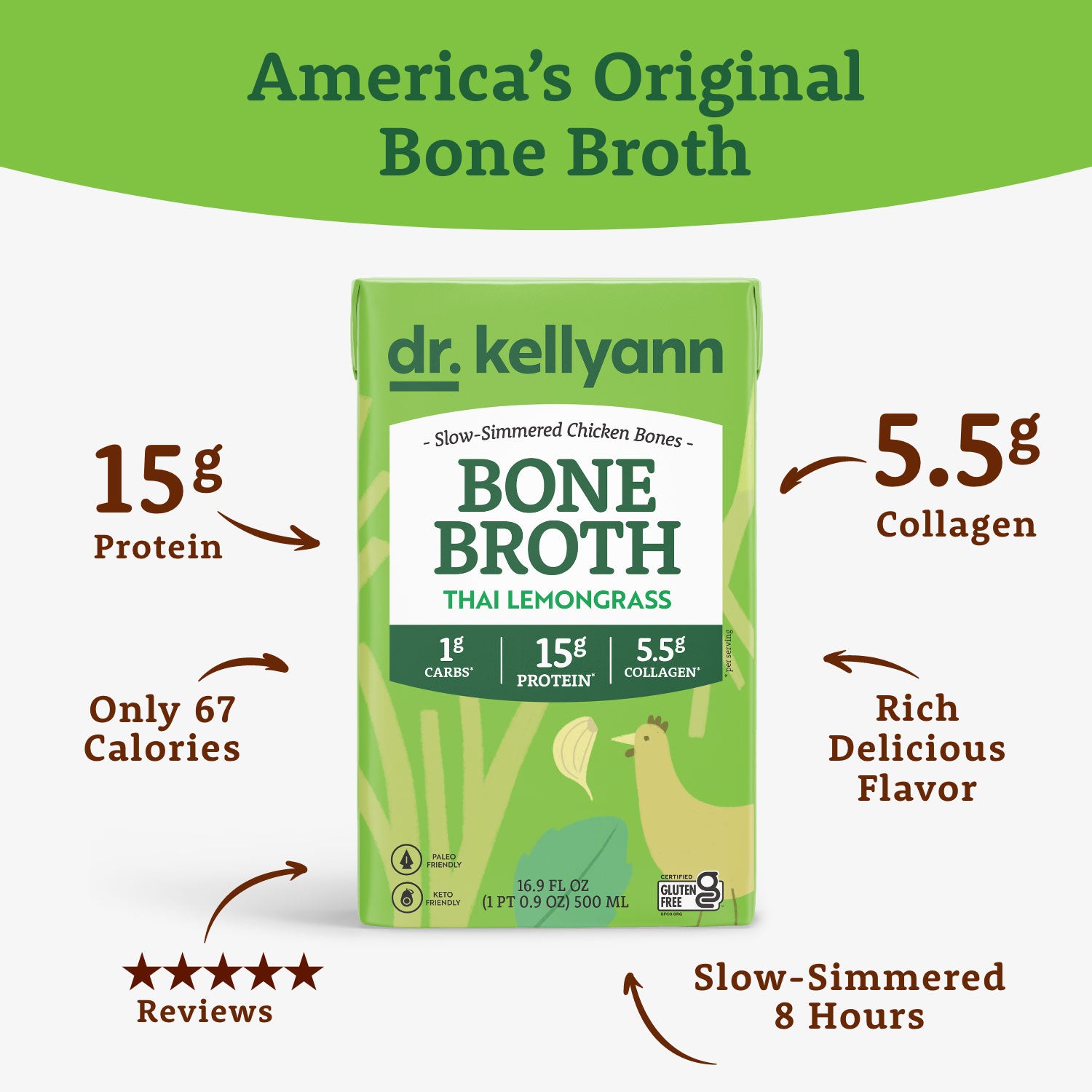 Bone Broth Liquid - Thai Lemongrass