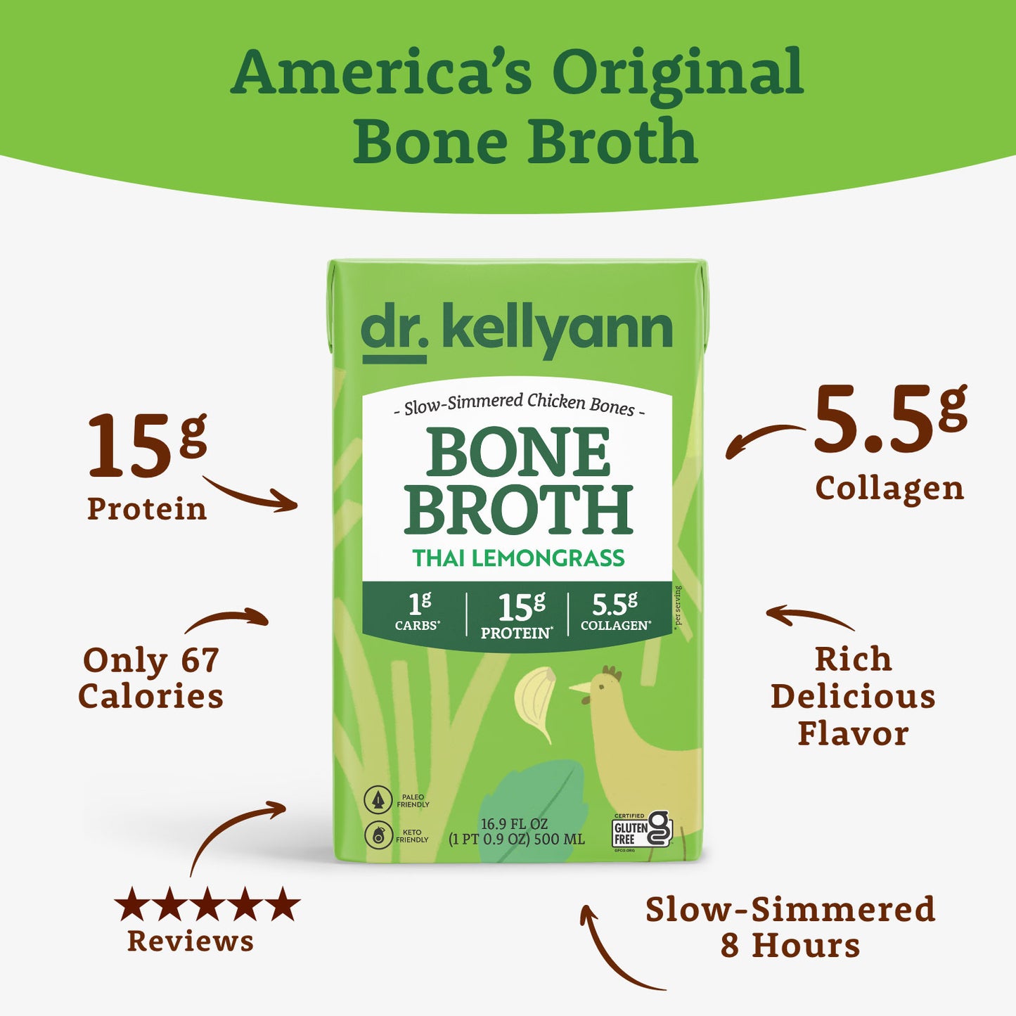 Bone Broth Liquid - Thai Lemongrass