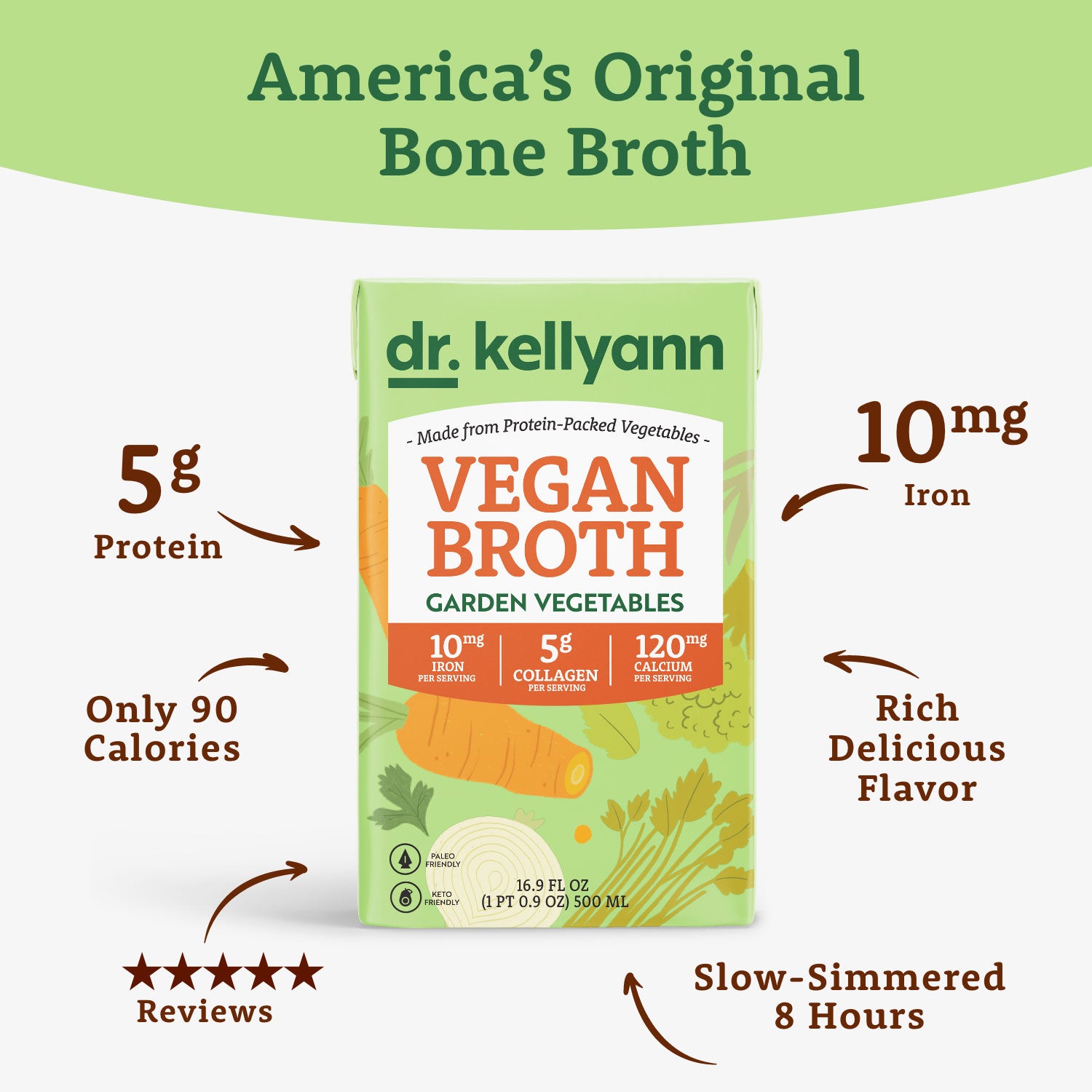 Vegan Bone Broth Garden Vegetables