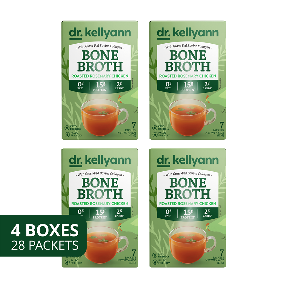 4 Packs of Roasted Rosemary Chicken Bone Broth