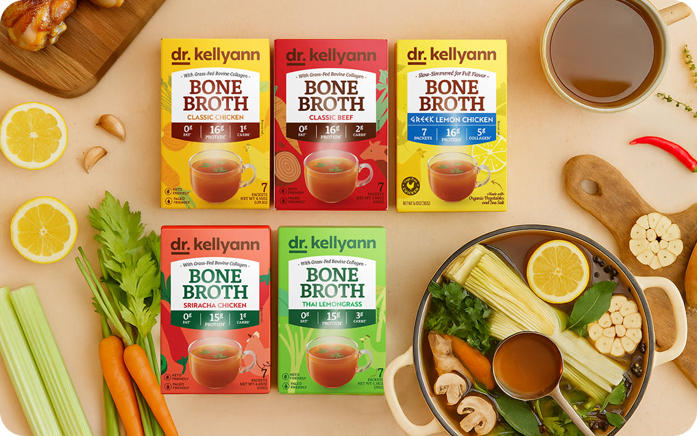 Dr. Kellyann bone broth products for gut health and weight loss