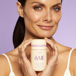 Dr. Kellyann &ME Peri + Menopause and model holding the item