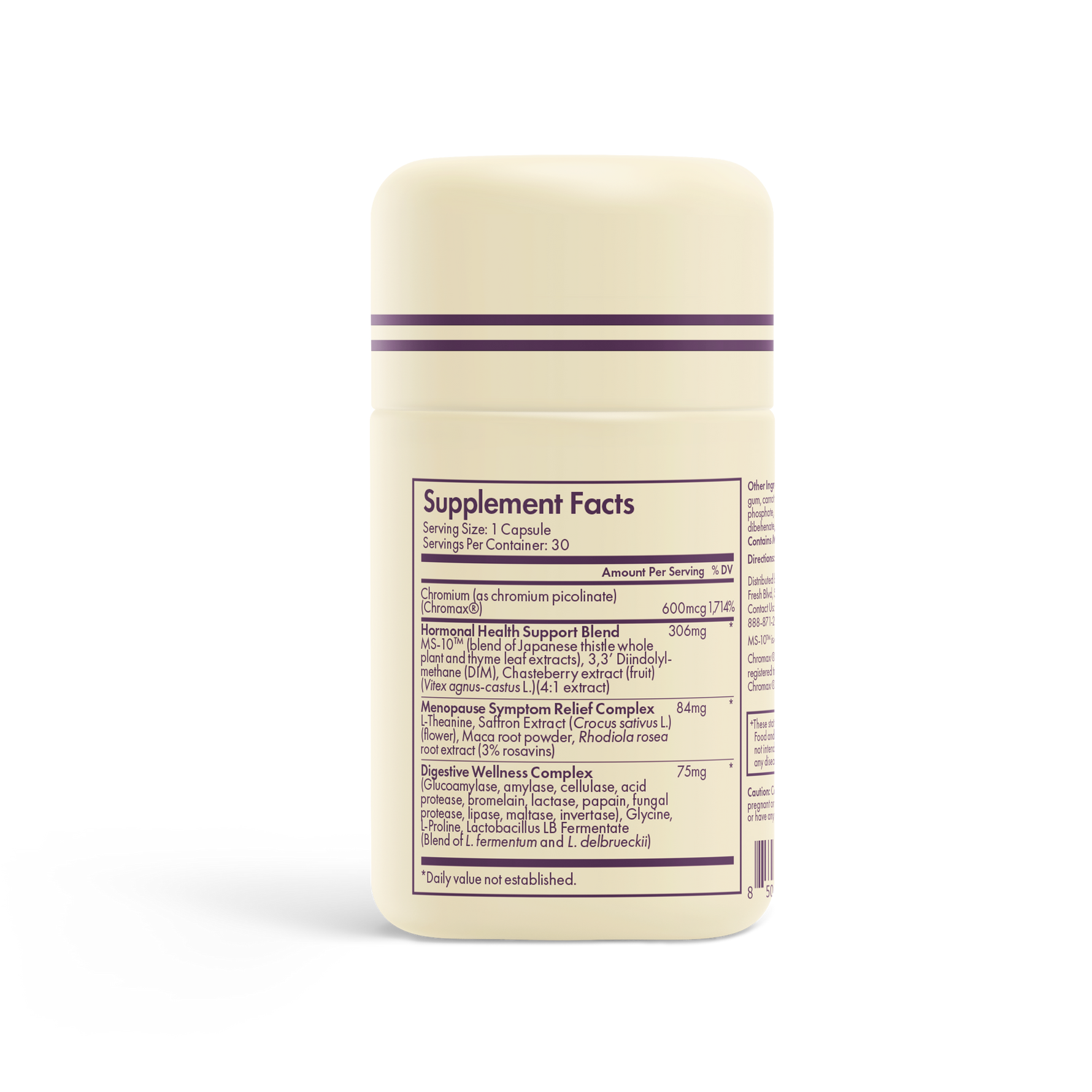 Dr. Kellyann &ME Peri + Menopause Supplement Facts