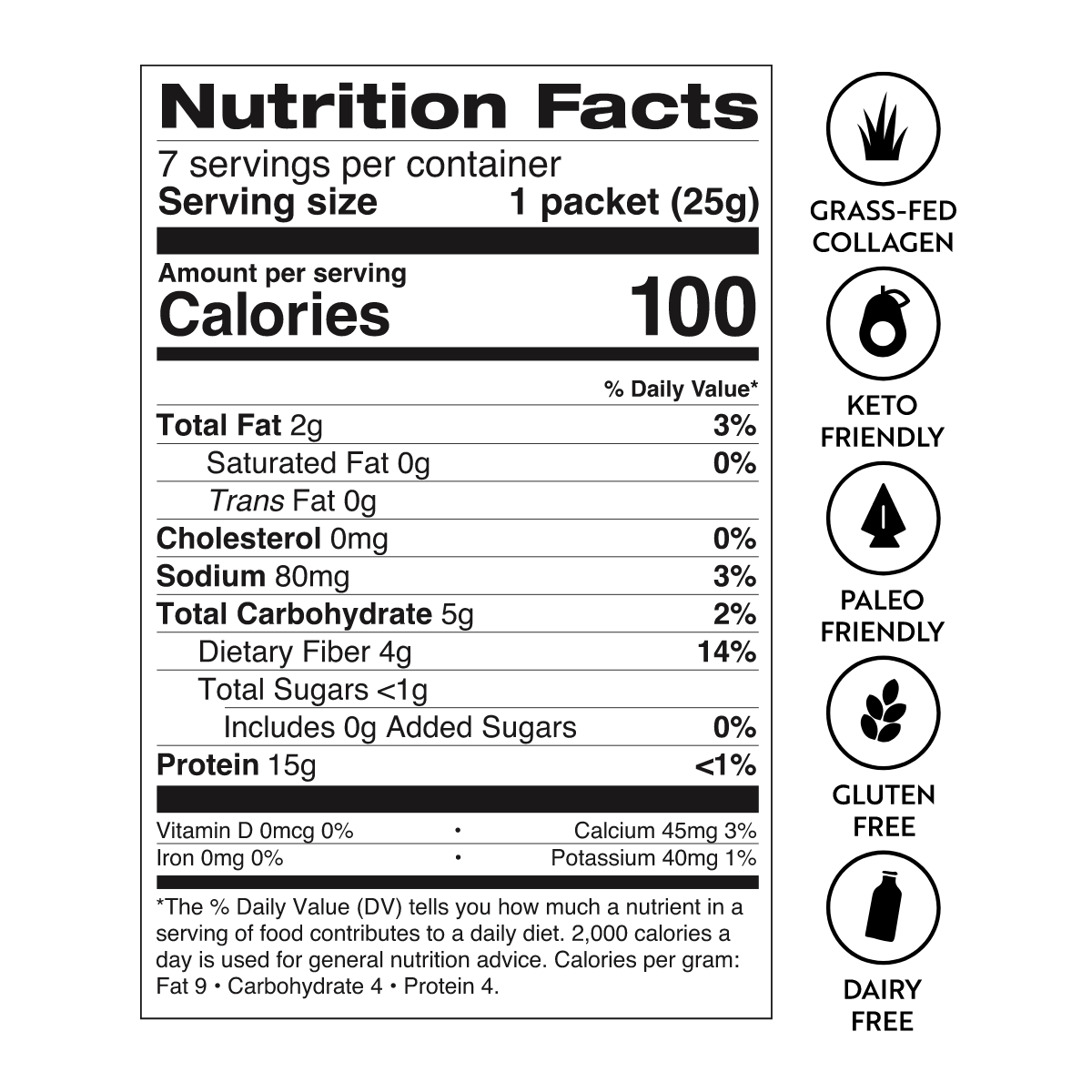 Collagen Shake - Vanilla Almond Nutrition facts