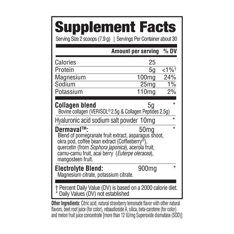 Strawberry Lemonade Supplement Facts