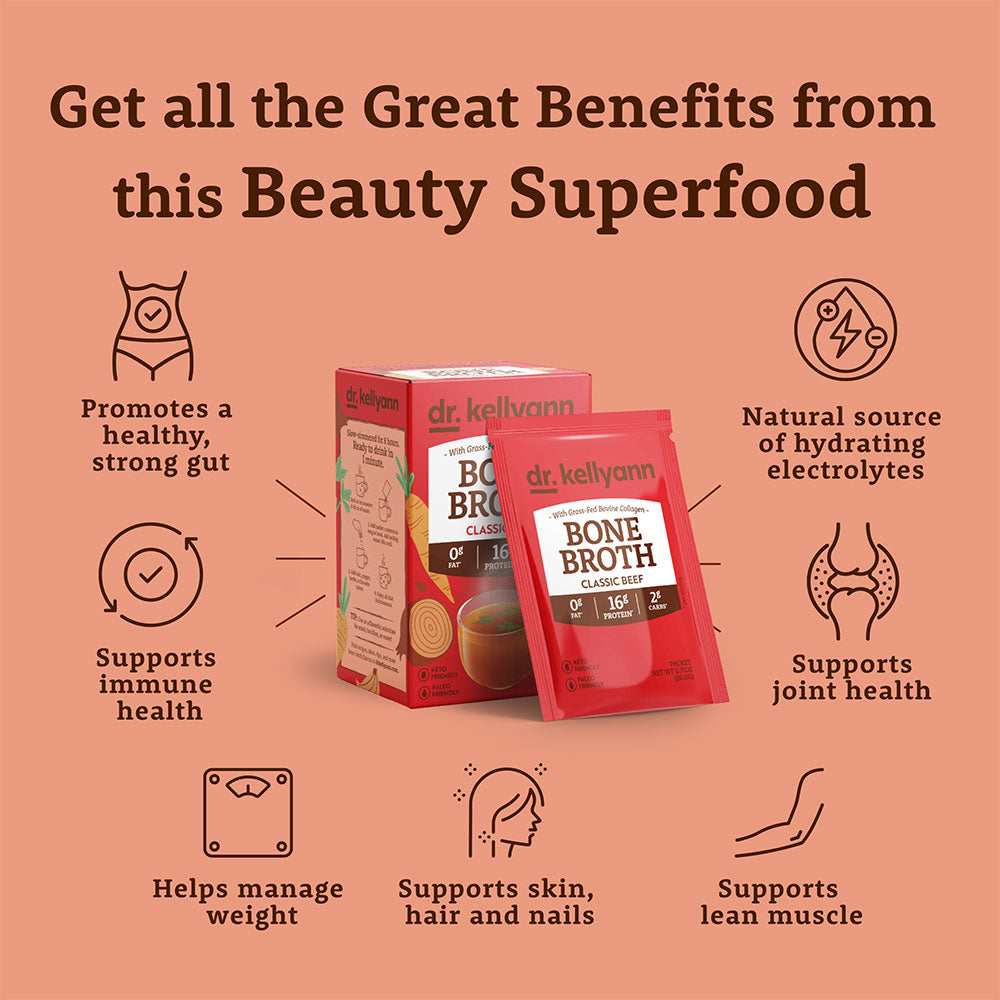 Dr. Kellyann Bone Broth Classic Beef Benefits