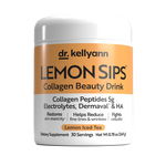 Lemon Sips - Lemon Iced Tea collagen beauty drink container on a white background