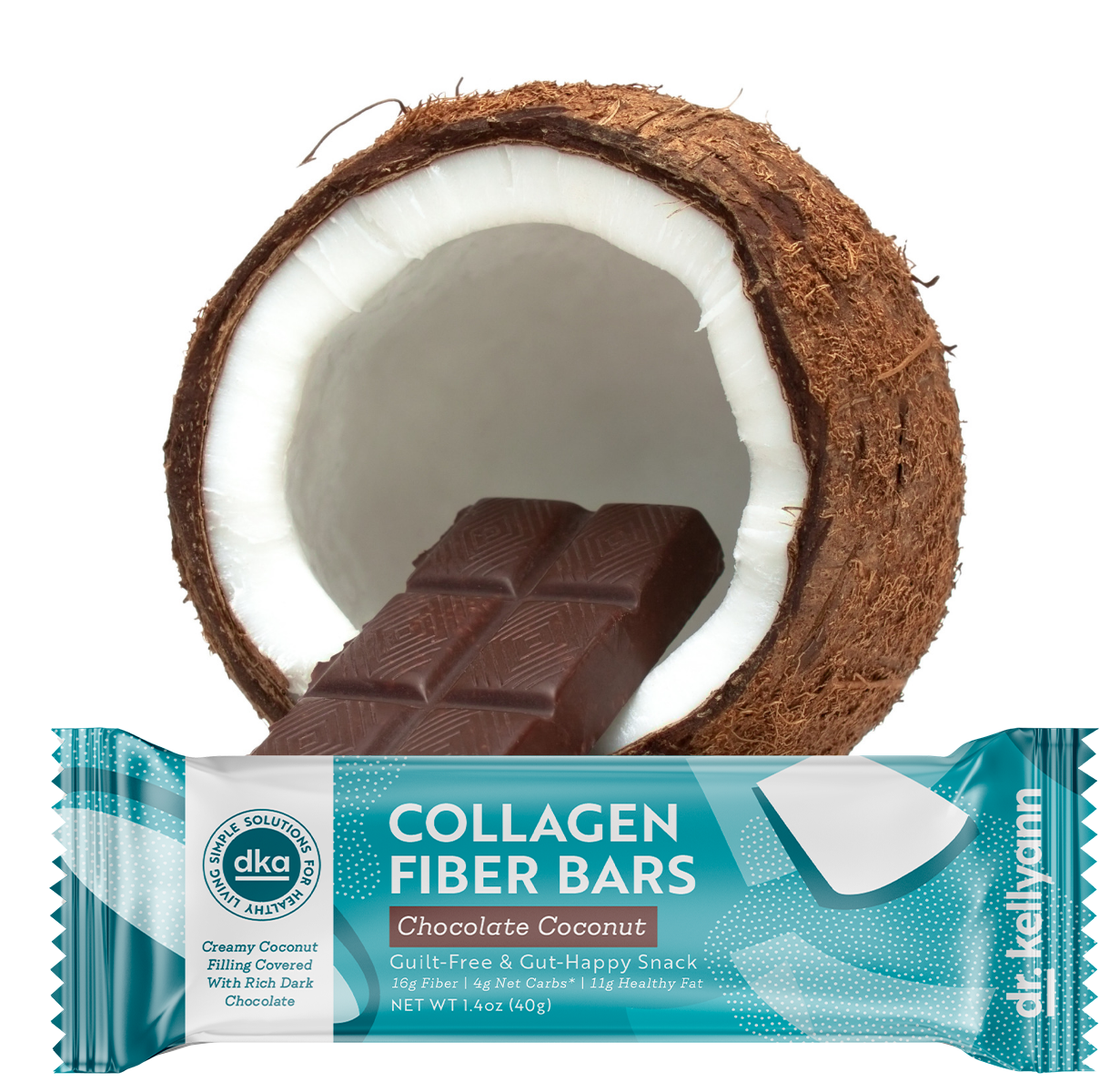 Barre de fibre de collagène - Noix de coco au chocolat